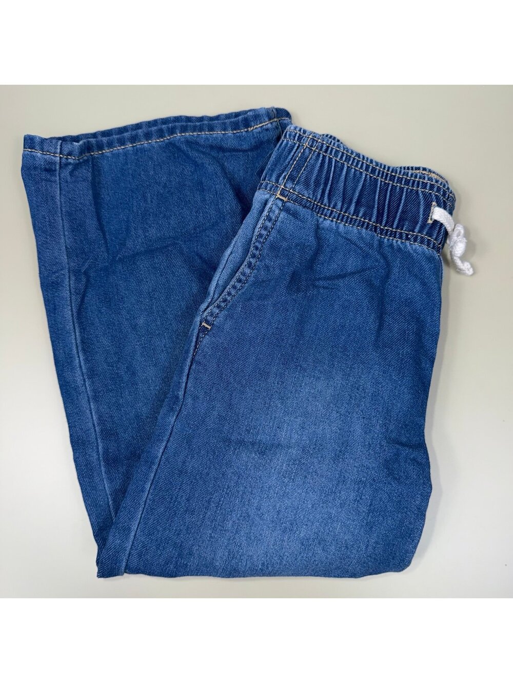 Old Navy Girls High-Rise Baggy Chambray Pull-On Pants Size XS (5)